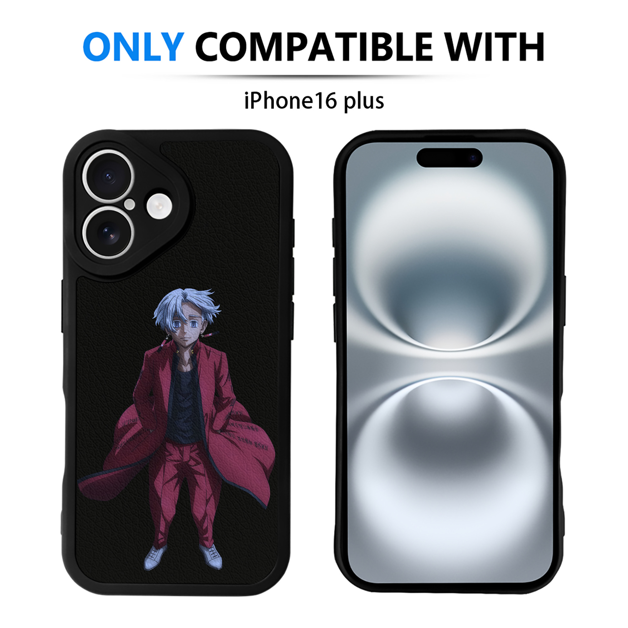 （画像用） 東京リベンジャーズ Tokyo Revengers 【iPhone 16シリーズ対応】シリコンスマホケース（レザー調） 材質：シリコン